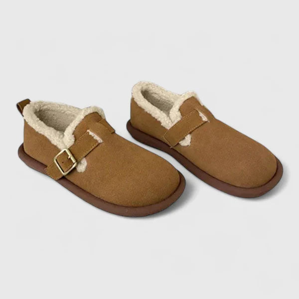Valentynah | Zapatillas de Invierno con Forro de Peluche y Hebilla
