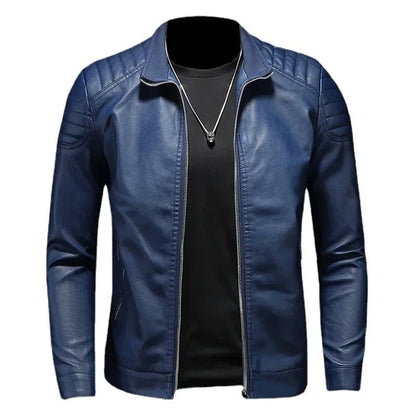 Francisco | Chaleco de cuero con cuello stand