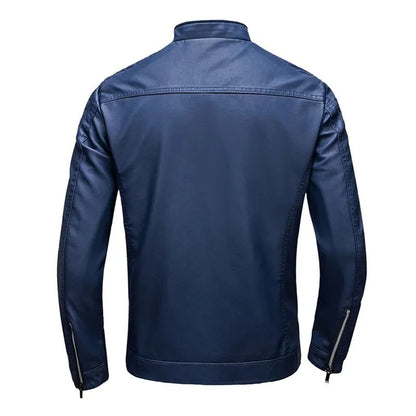 Francisco | Chaleco de cuero con cuello stand