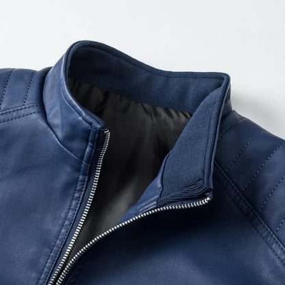 Francisco | Chaleco de cuero con cuello stand